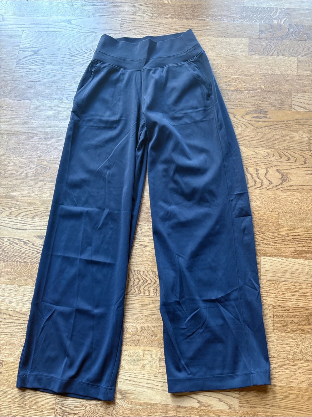 Athleta Black Wide-Leg Pull-On Pants